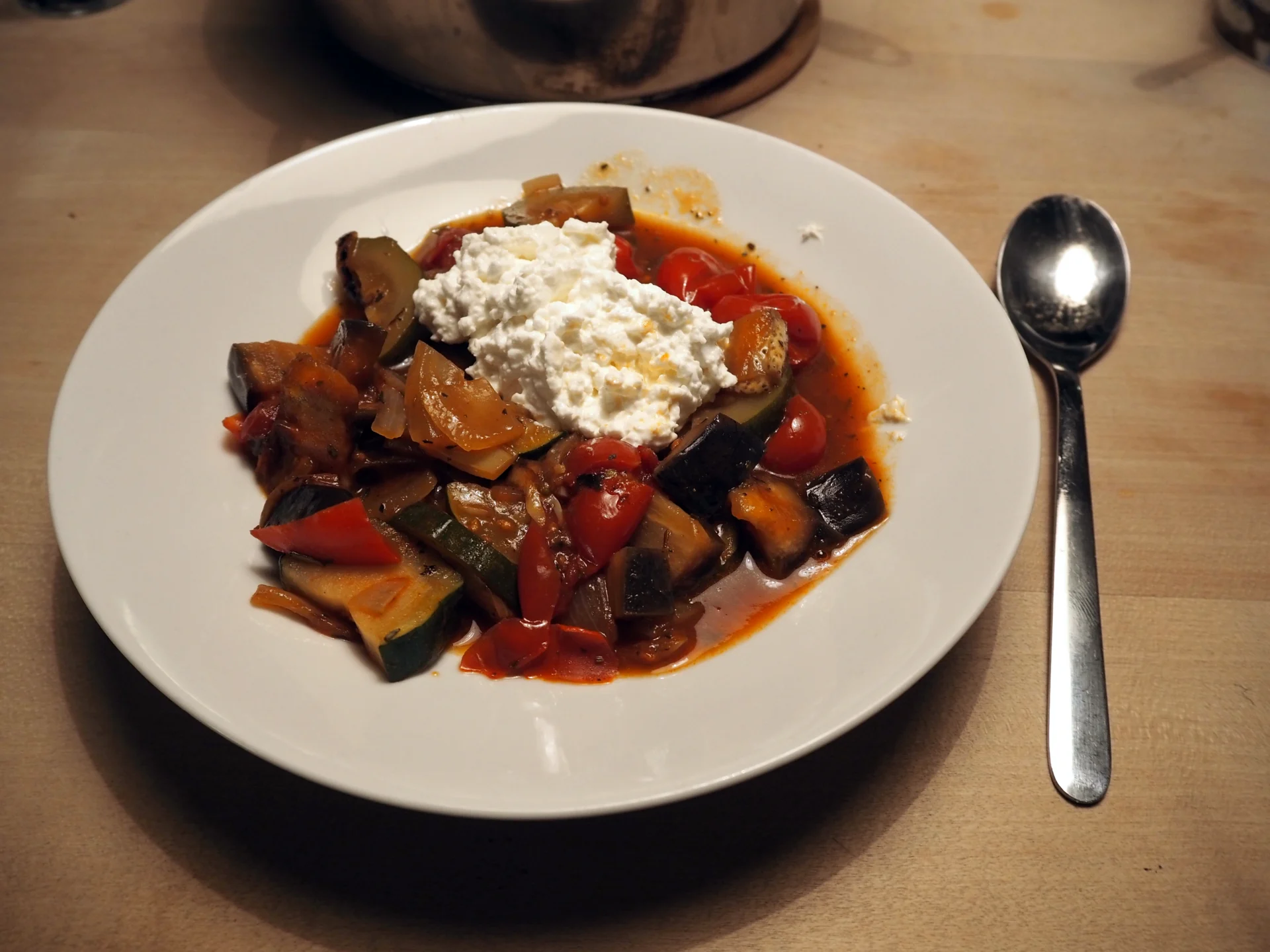 ratatouille of zucchini, tomato and eggplant