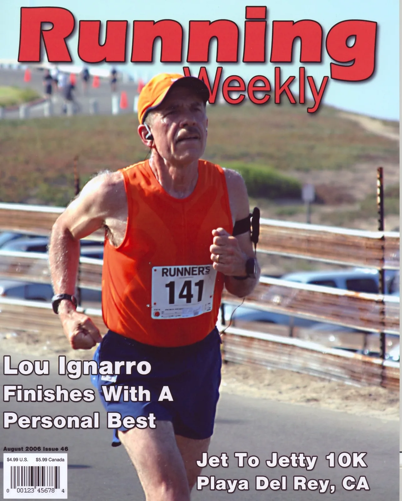 Dr. Louis Ignarro running a 10K in Malibu, California